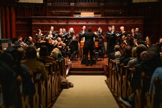 Portland Baroque Orchestra Messiah performance in a church