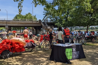 The Street Trust event next to river