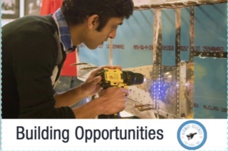 Building Opportunities - Photo of a man with a drill