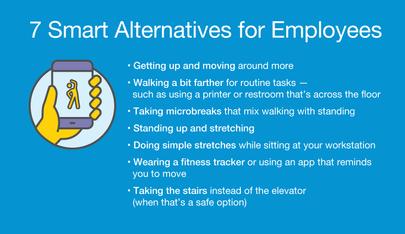 Seven tips for moving around more at work